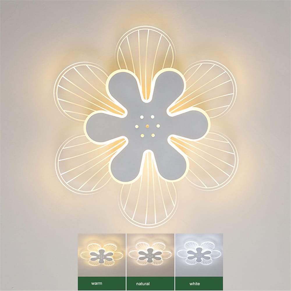 Flowers Shapes LED White Modern Ceiling Light – Flush Mount
