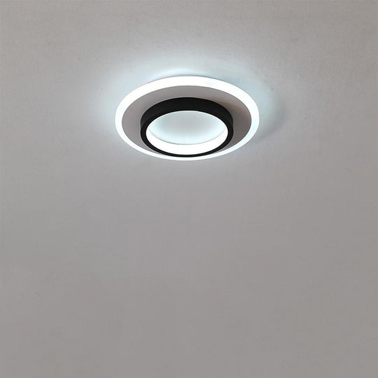 Modern Layered LED Ring Flush Mount Ceiling Light – 3 Circle Design