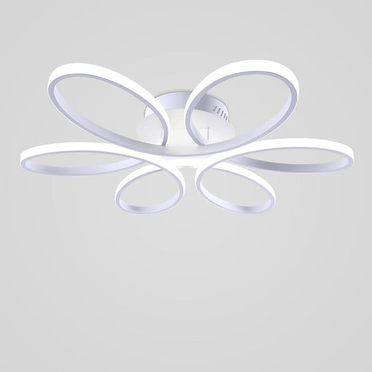 Flower Petal Dimmable LED Modern Ceiling Light Flush Mount Lighting