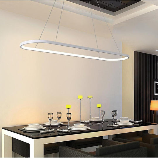 Rounded Rectangle LED Pendant Light for Kitchen
