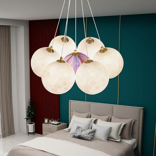 Modern Cluster Globe LED Chandelier Pendant Light
