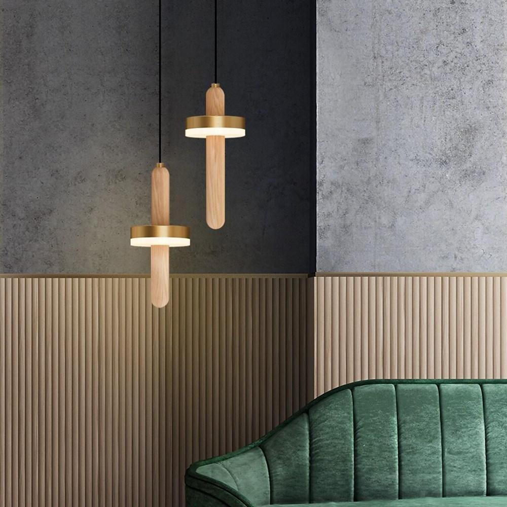 Circle Cylinder LED Gold Nordic Pendant Light