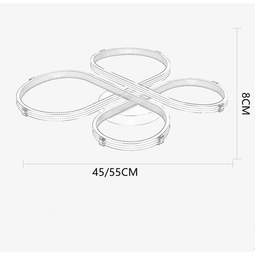 Circle Flower Design Dimmable LED Modern Ceiling Light