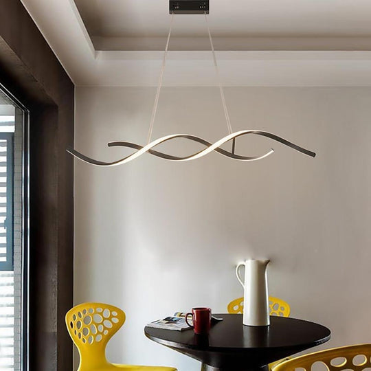 Wave Design Modern LED Pendant Light for Elegant Interiors
