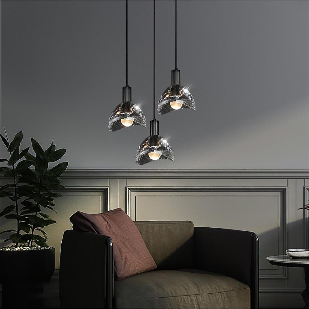 LED Nordic Crystal Pendant Light for Dining and Living Spaces