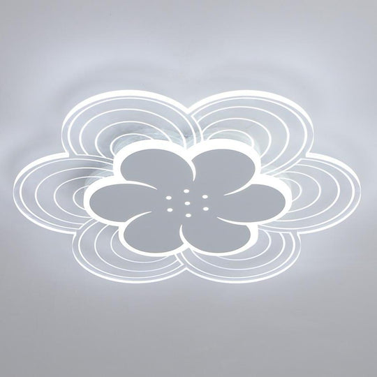 Flower Shaped Dimmable LED Modern Flush Mount Ceiling Light