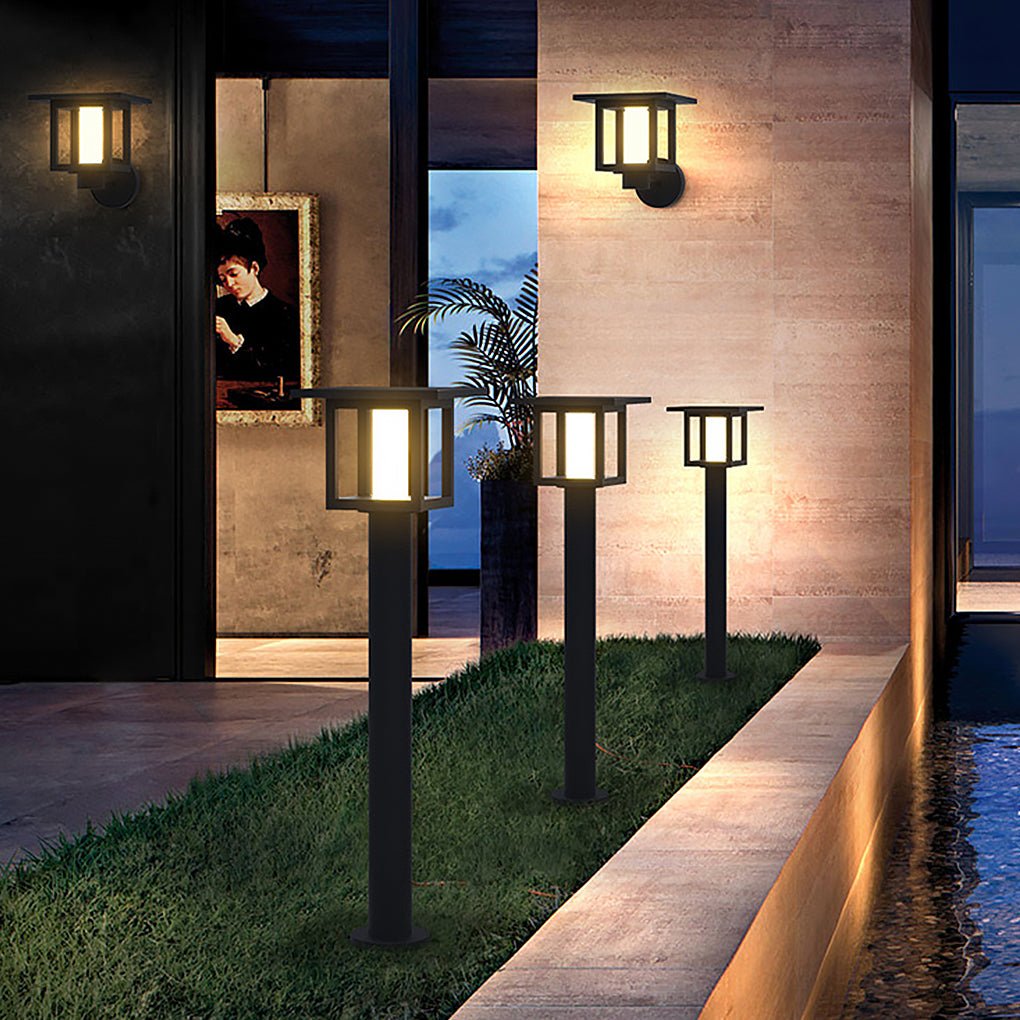 Wide Top Dual-Powered LED Outdoor Post Lights