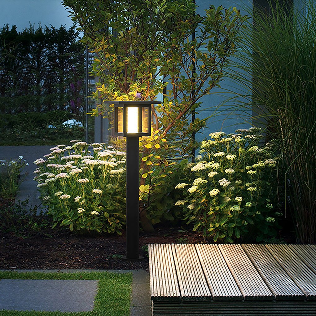 Wide Top Dual-Powered LED Outdoor Post Lights