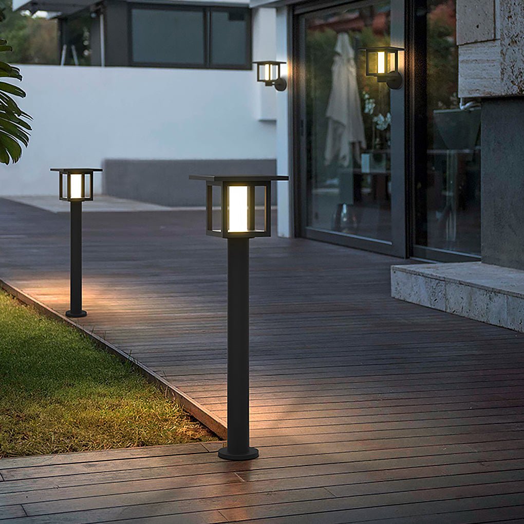 Wide Top Dual-Powered LED Outdoor Post Lights