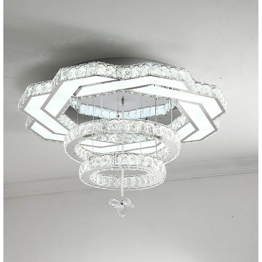 Ambient Crystal LED Flush Mount Light – 20" / 24" / 31"