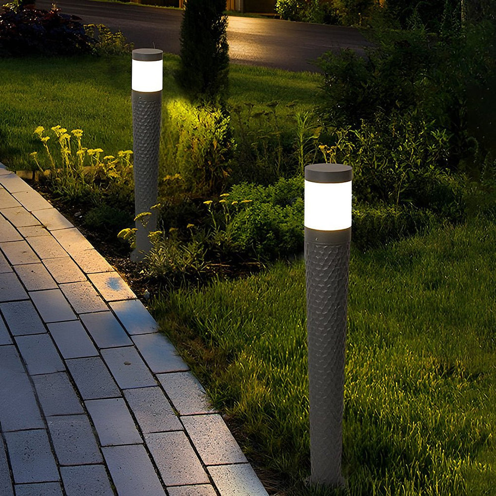 Vintage Dome Shade LED Outdoor Post Light Aluminum Body
