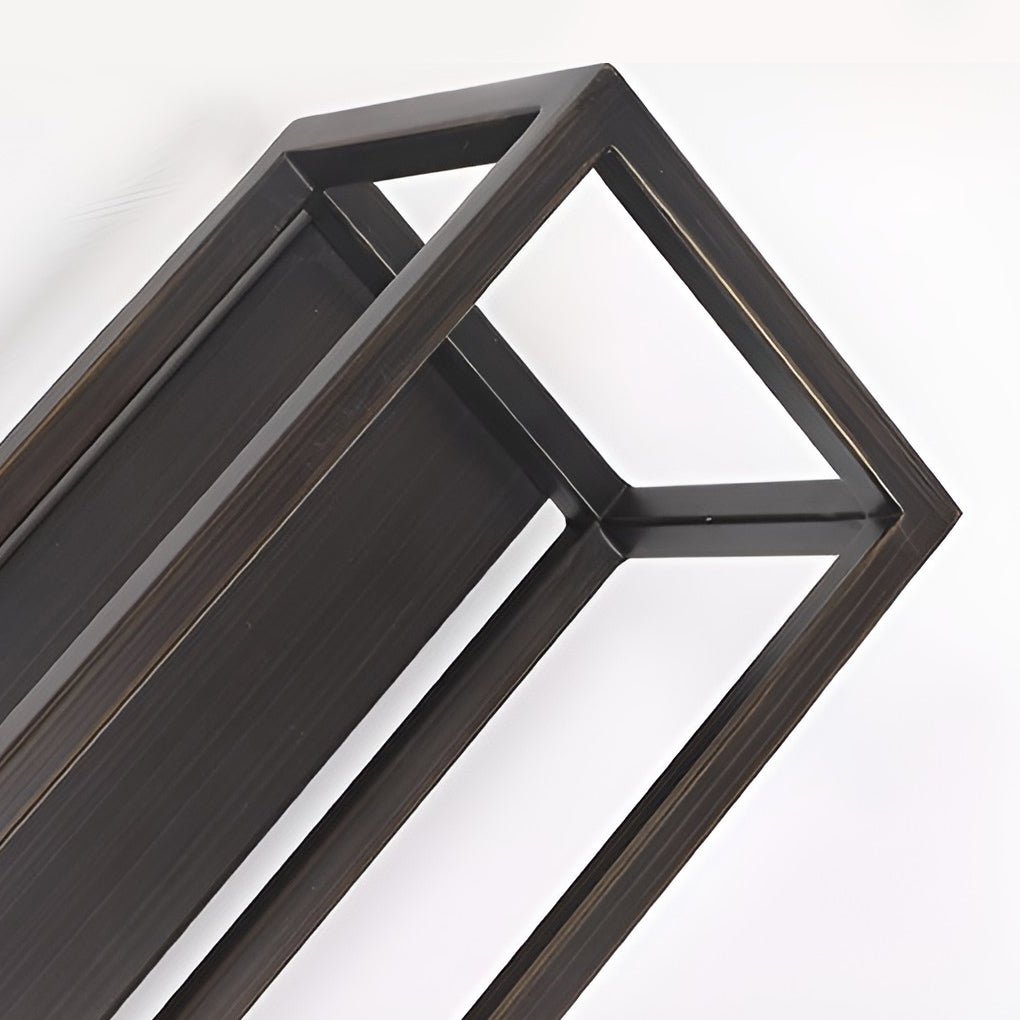 Vintage Geometric Wall Sconce – Metal & White Jade Glass