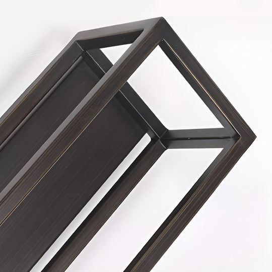 Vintage Geometric Wall Sconce – Metal & White Jade Glass