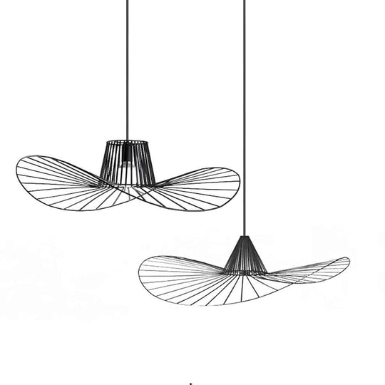 Hat Shaped Metal Linear LED Modern Pendant Light