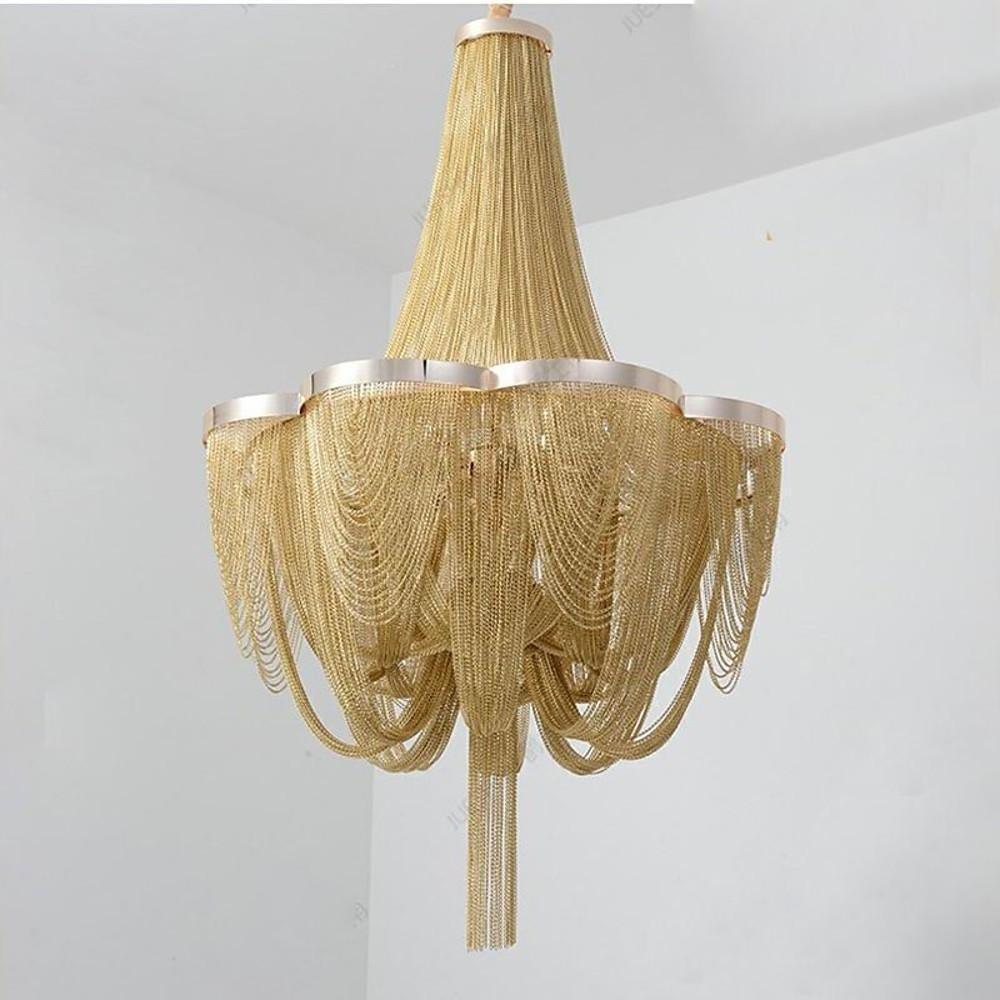 Silver 6-Light Electroplated Metal Modern Chandelier – Kitchen & Dining