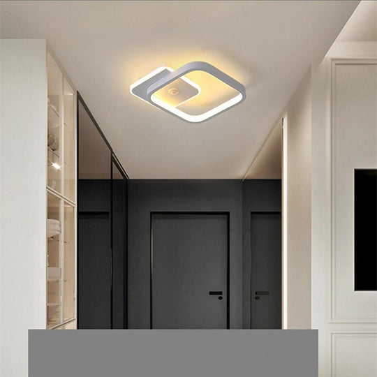2 Overlapping Triangles LED Flush Mount Ceiling Light