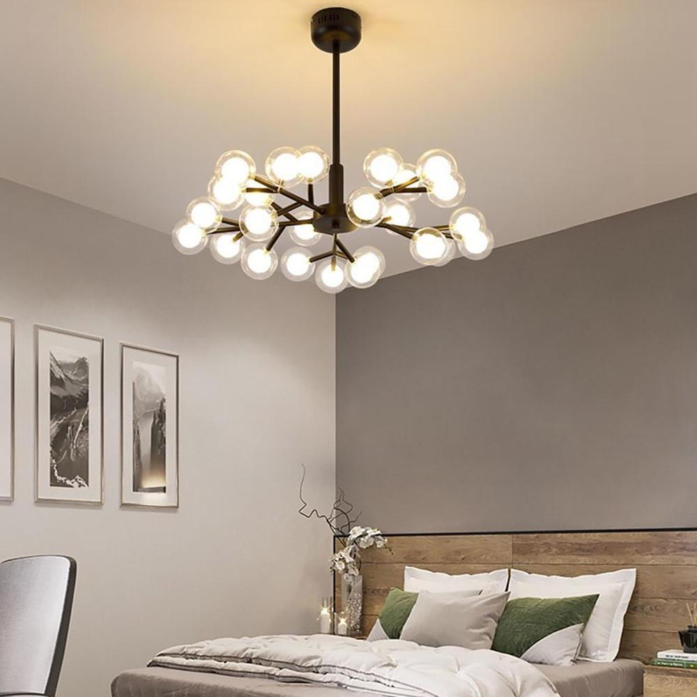 25-Light LED Cluster Glass Bubble Sputnik Chandelier