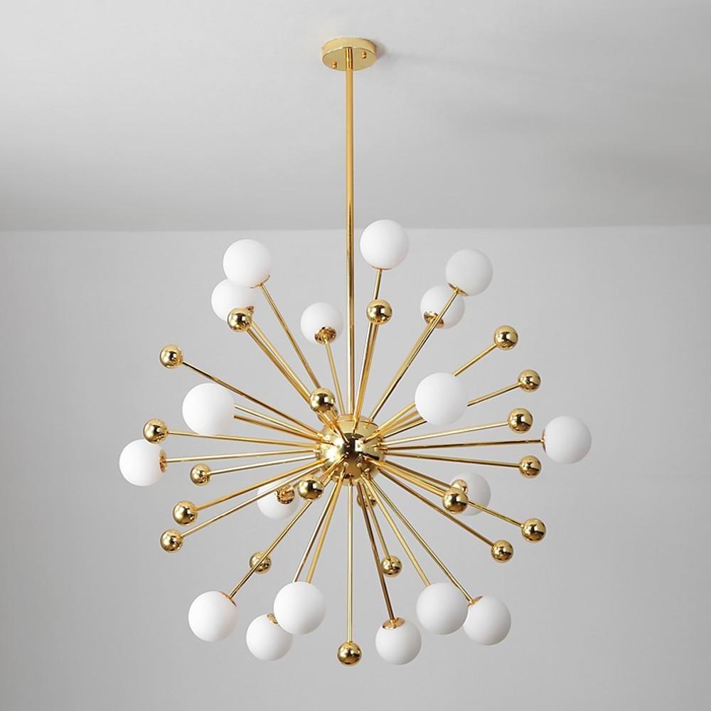 Nordic Globe Sputnik 18-Bulb LED Chandelier – Modern Gold Finish
