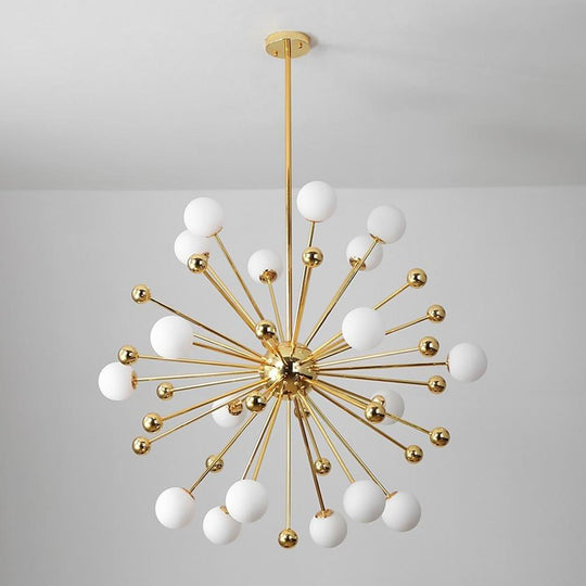 Nordic Globe Sputnik 18-Bulb LED Chandelier – Modern Gold Finish