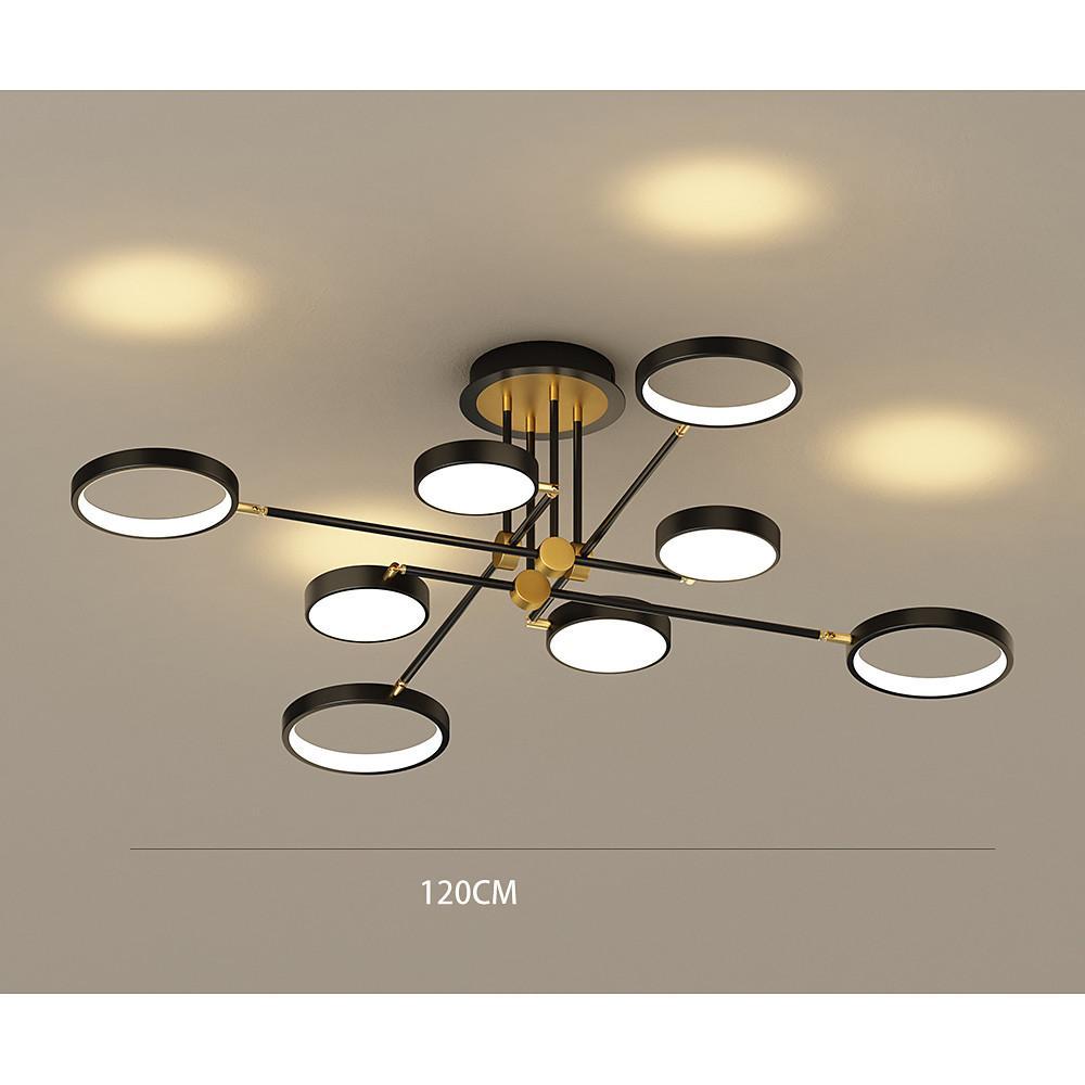 Circular 8-Light Design LED Nordic Flush Mount Ceiling Light Chandeliers