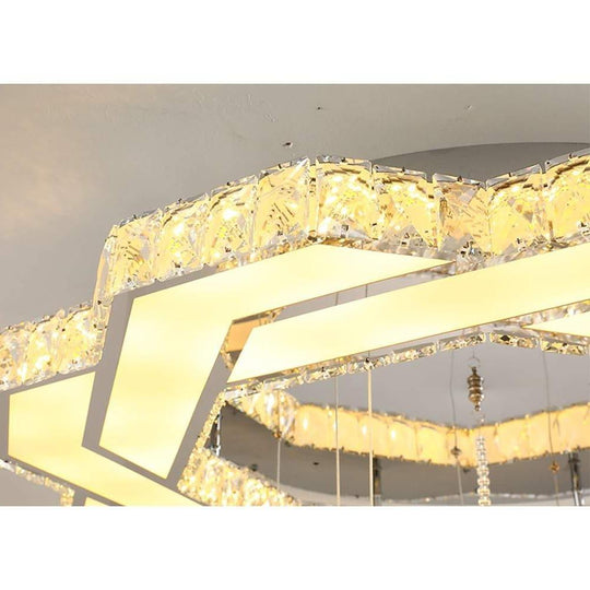 Ambient Crystal LED Flush Mount Light – 20" / 24" / 31"