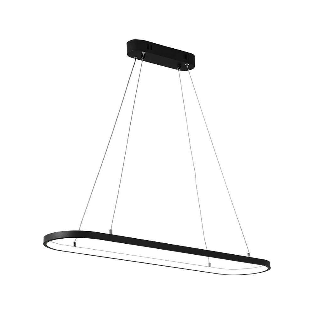 Rounded Rectangular Aluminum LED Chandelier Ceiling Light
