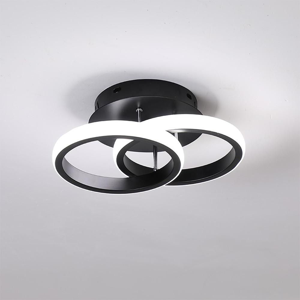 2-Circle Metal LED Flush Mount Ceiling Light
