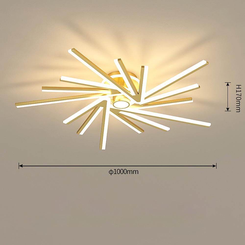 Abstract Tube Flower Shaped LED Nordic Flush Mount Ceiling Light