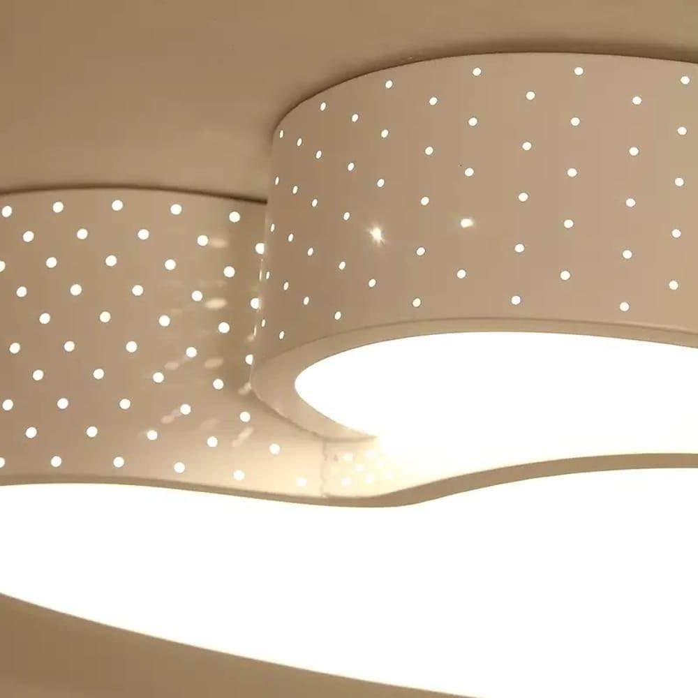Heart Shaped Painted Metal Flush Mount Ceiling Light with Dimmable Ambient LED Light