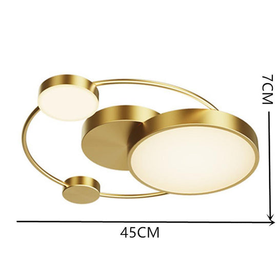 Artistic Circles Design Dimmable LED Modern Flush Mount Ceiling Light
