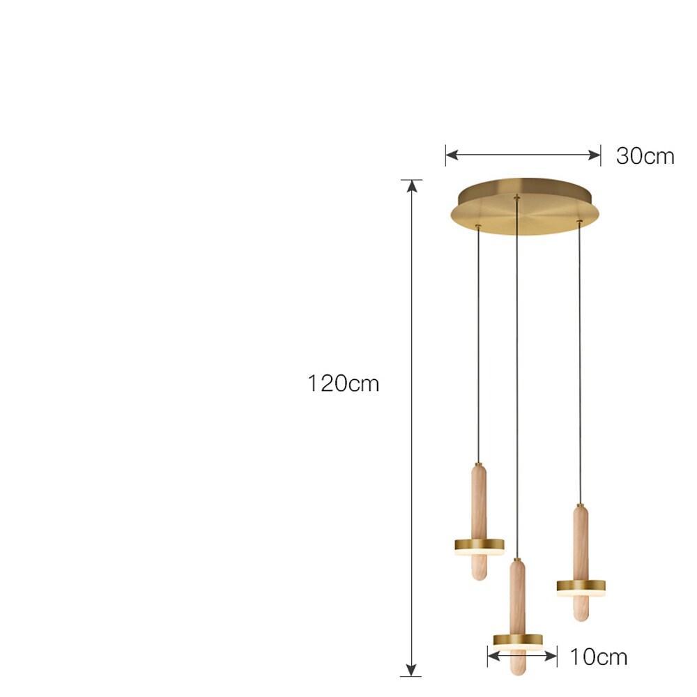 Circle Cylinder LED Gold Nordic Pendant Light
