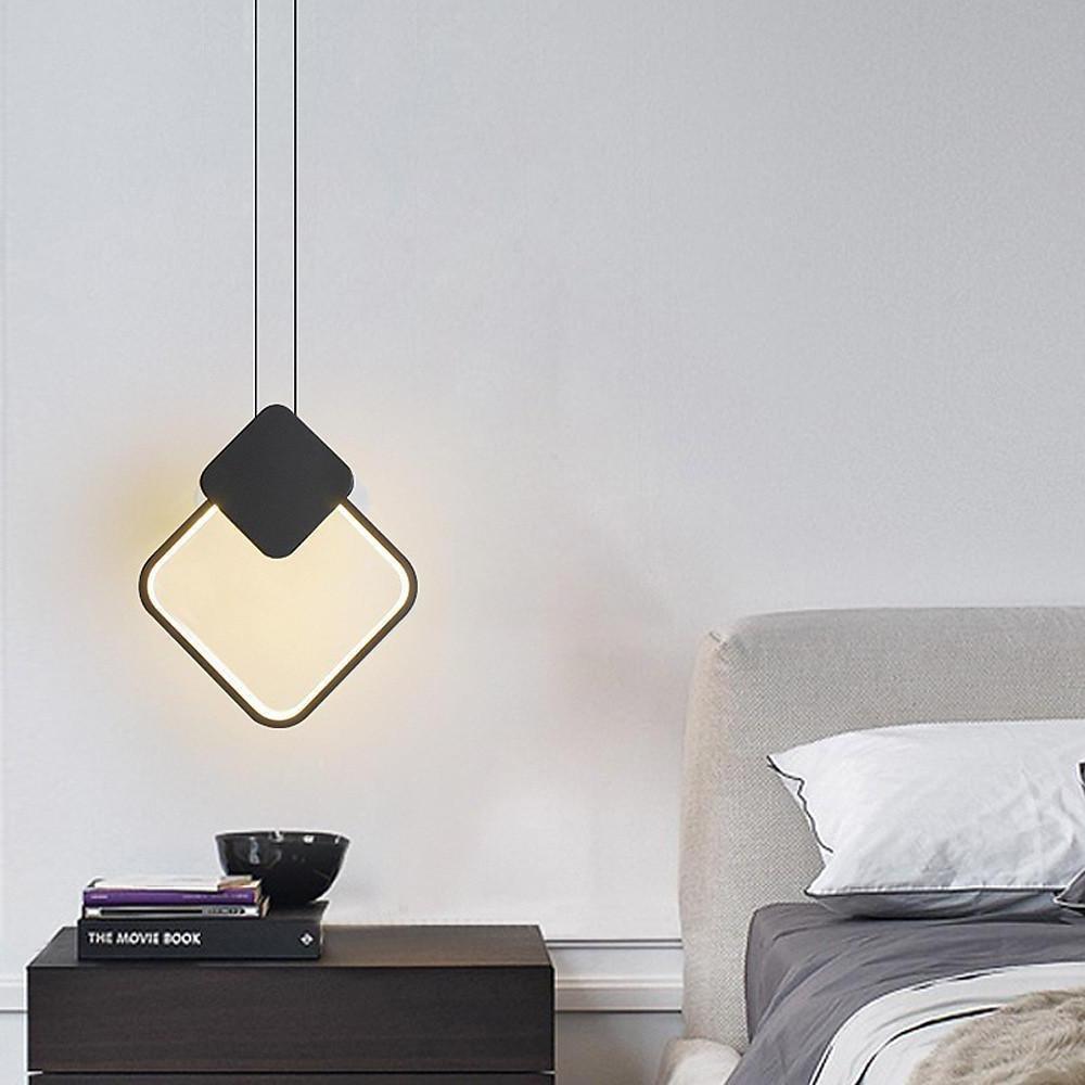 Geometric LED Black Modern Pendant Light