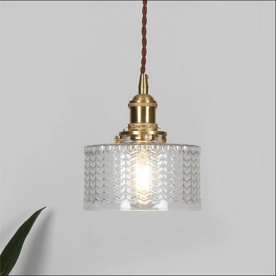 Circular Design Metal Glass LED Pendant Light