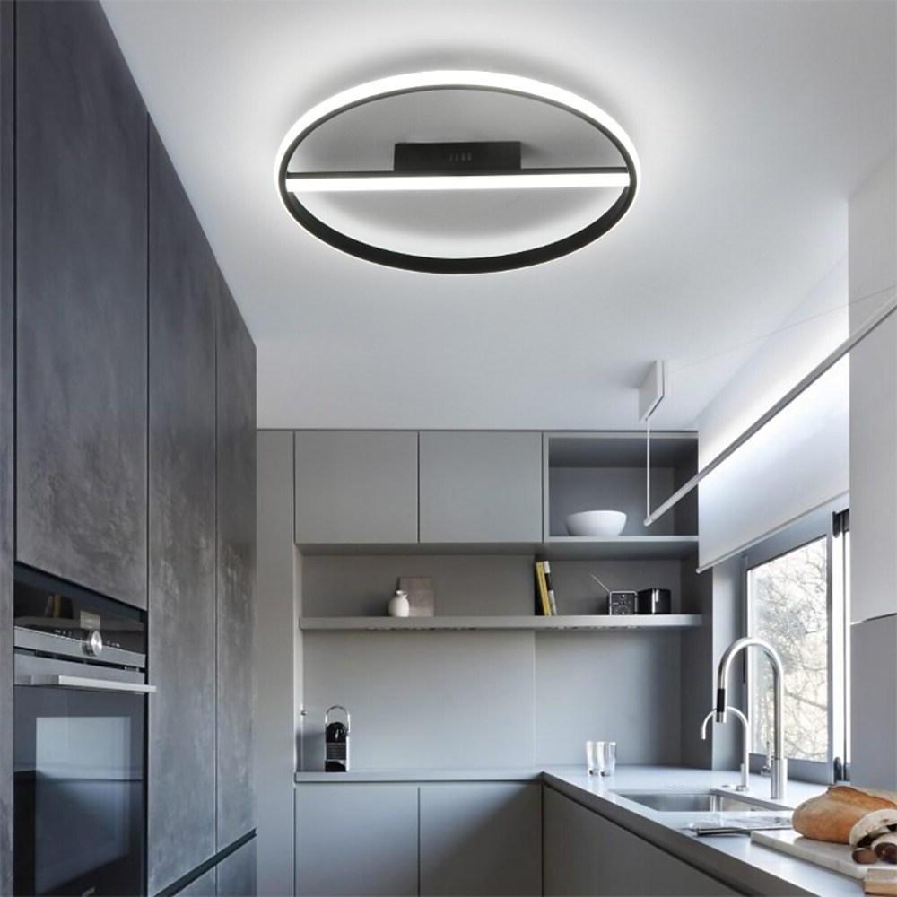 Creative Circle LED Flush Mount Ceiling Light – Modern Metal Design