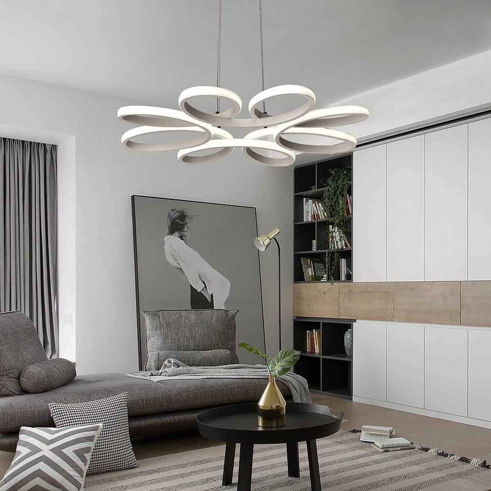 Curves Flower Dimmable LED Modern Pendant Light