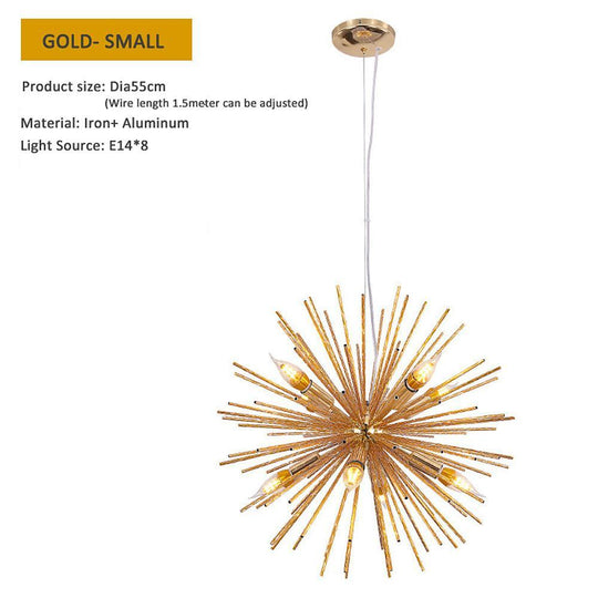 Geometric Starburst Chandelier with 8 Lights