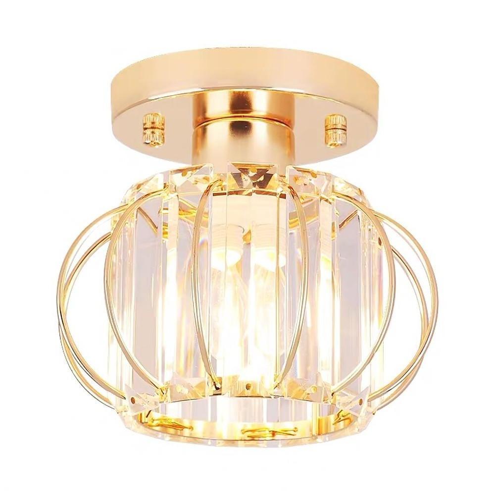 Multiple Oval LED Flush Mount Ceiling Light – Crystal & Metal