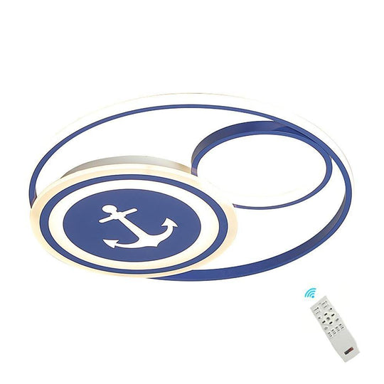 Novelty Circular Dimmable LED Modern Flush Mount Ceiling Light