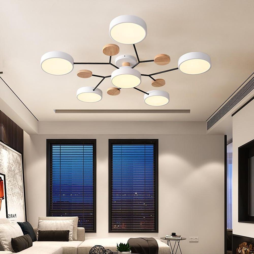 Sputnik – Artistic Metal and Wood Chandelier for Kids Room, Bedroom, and Living Spaces