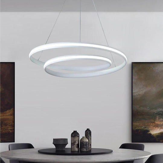 18'' Spiral-Shaped Dimmable LED Modern Pendant Light