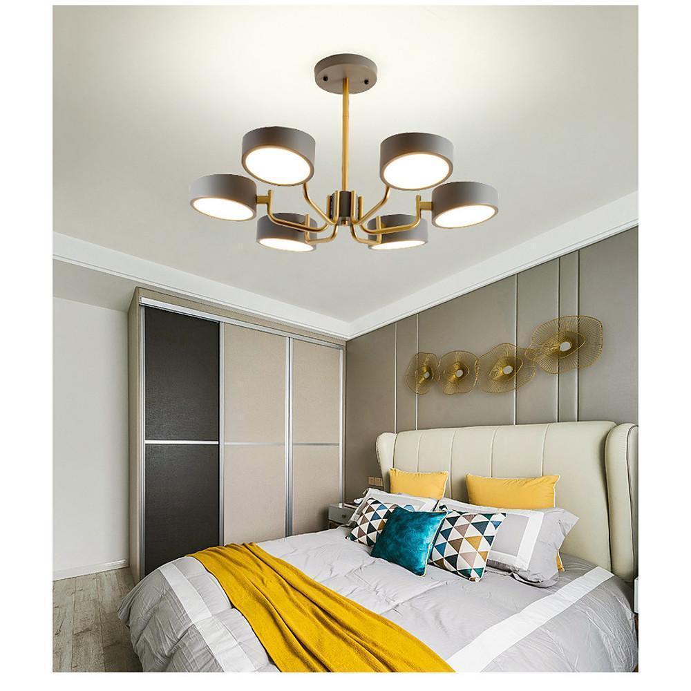 6-Light Modernist LED Flush Mount Ceiling Light for Bedroom
