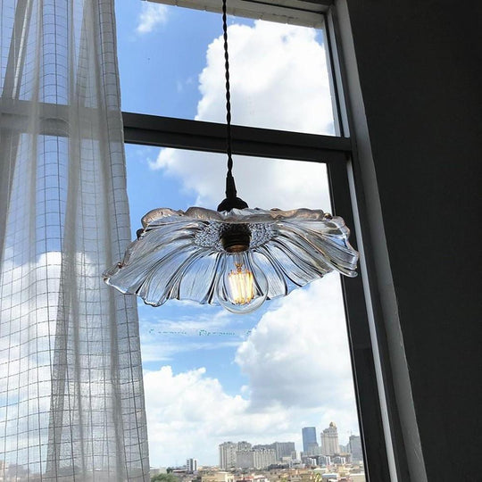 Flower Shape Glass Electroplated LED Nordic Pendant Lighting