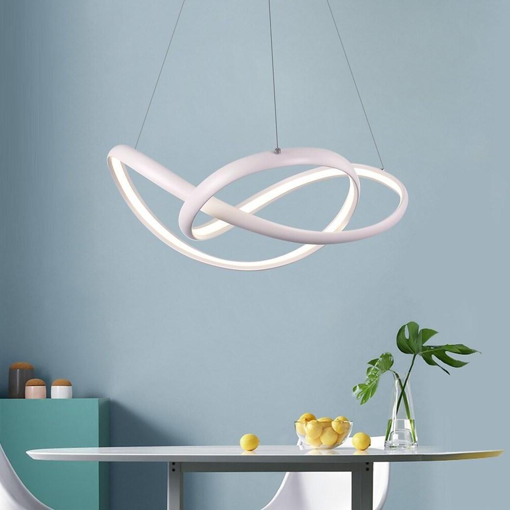 Abstract Waves Modern Style LED Pendant Light for Kitchen Dining and Living Rooms