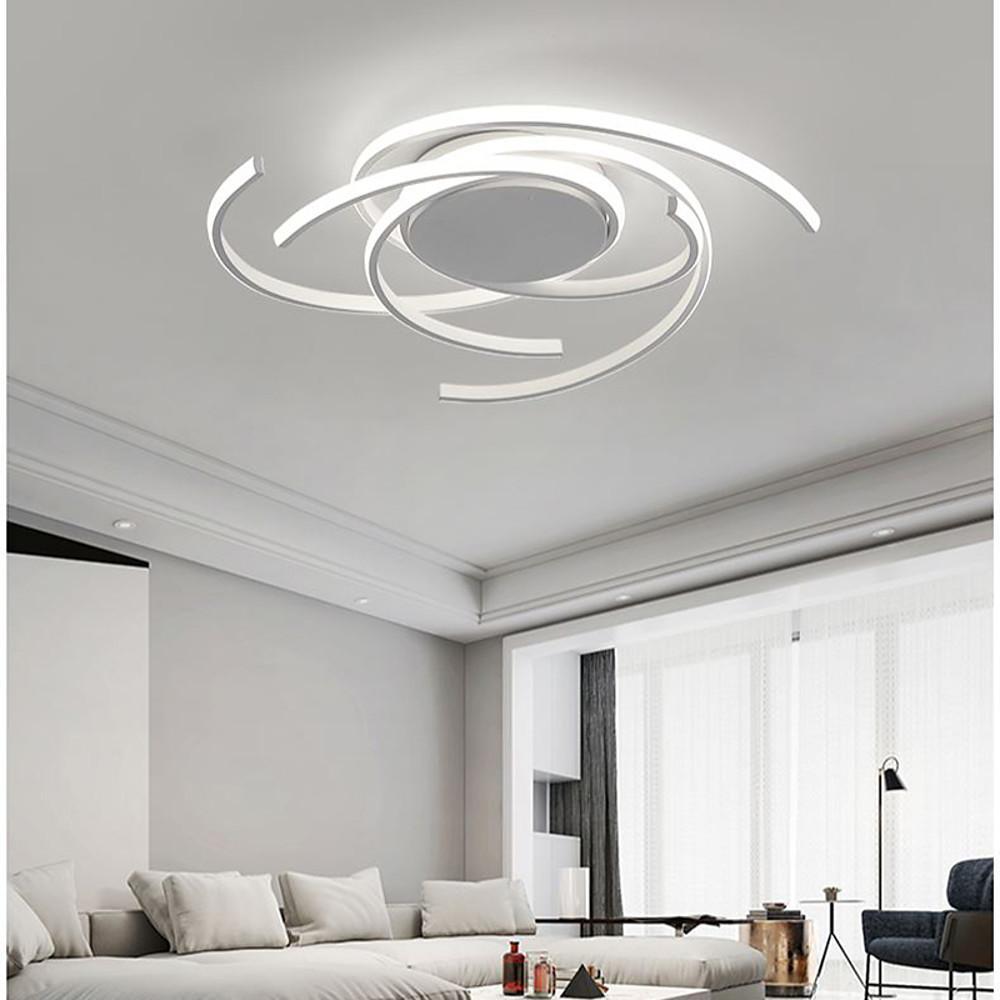 22" Scattered Semicircle Artistic Flush Mount LED Ceiling Light