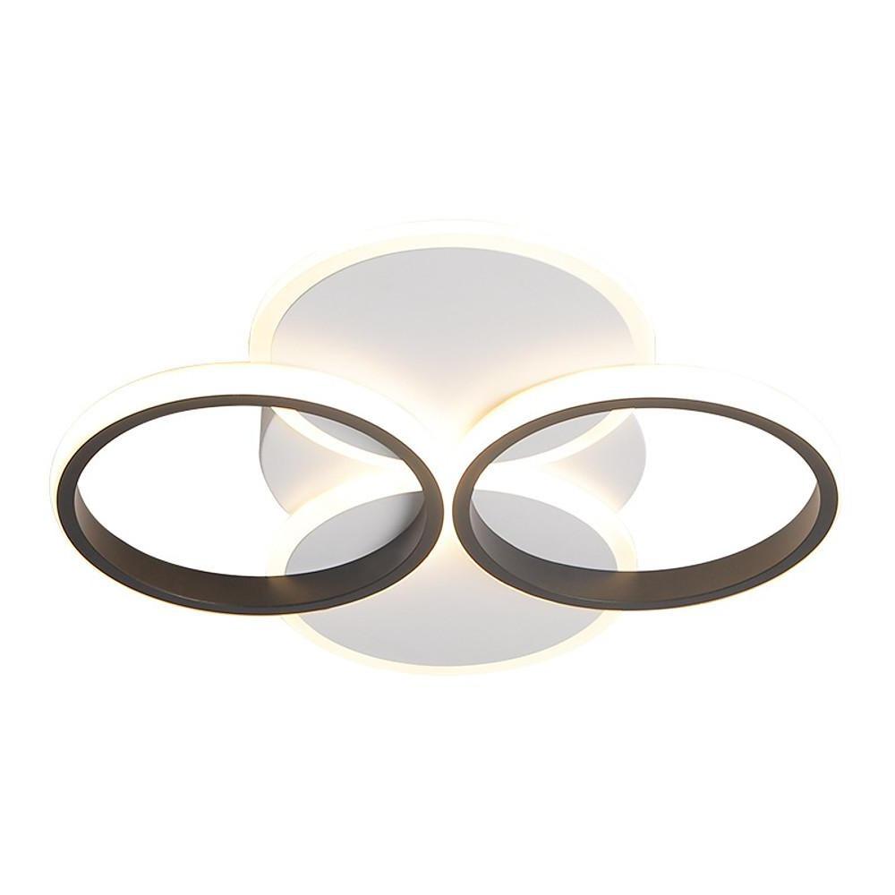4-Circle Modern LED Flush Mount Ceiling Light – Geometric Design