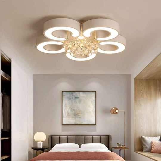 Flower Shaped Dimmable LED Modern Flush Mount Ceiling Light