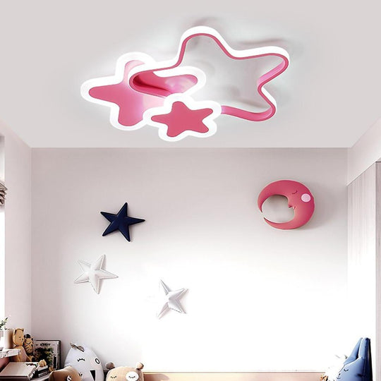 Triple Star Flush Mount LED Ceiling Light