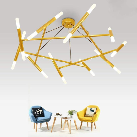 Creative Metal Design 16-Light LED Industrial Chandelier