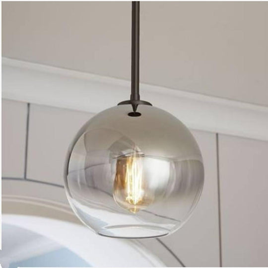 Modern Gradient Glass Globe LED Pendant Ceiling Light