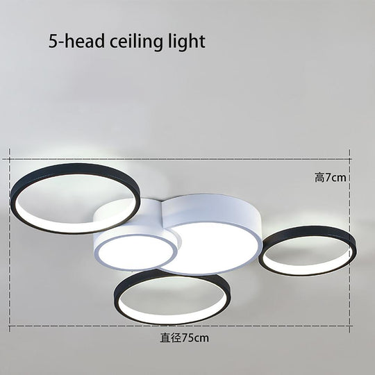 Multiple Circles LED Nordic Ceiling Light Flush Mount Fixture